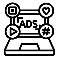 Social Media Ads Icon