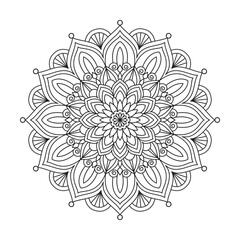 Oriental silhouette ornament for kids mandala Vector coaster design