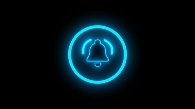 alarm icon, animated bell, alarm bell, shaking sound, wavy sounding alarm, 4k looping, 4k green screen