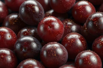 Fototapeta premium Close up of fresh plum