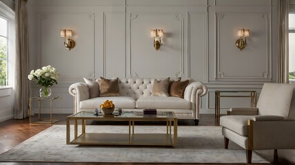 white sofa in a room