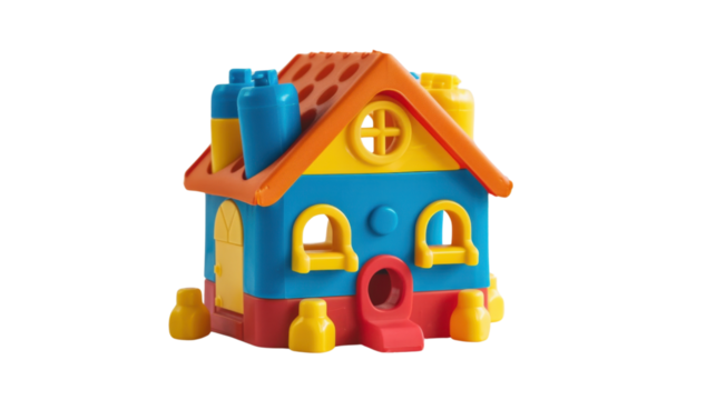 Kid house toy on transparent background