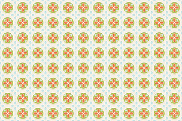 Flowers Seamless Pattern In Sweet Flat Color