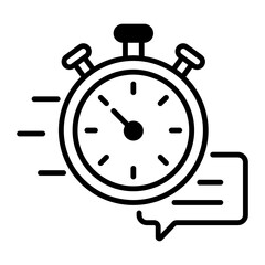 Fast reply icon in line style 