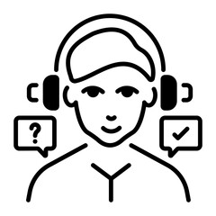 A line style icon of representative 