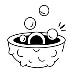 Hand drawn style icon of enzymes 