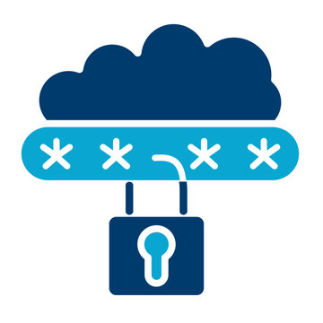 cloud data security padlock icon clip art preview