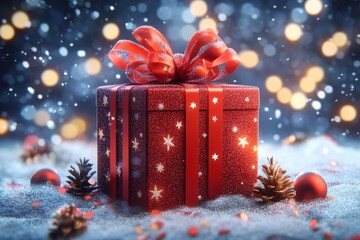 Vivid Christmas gifts piled high bursting with joy and the spirit of festive generosity