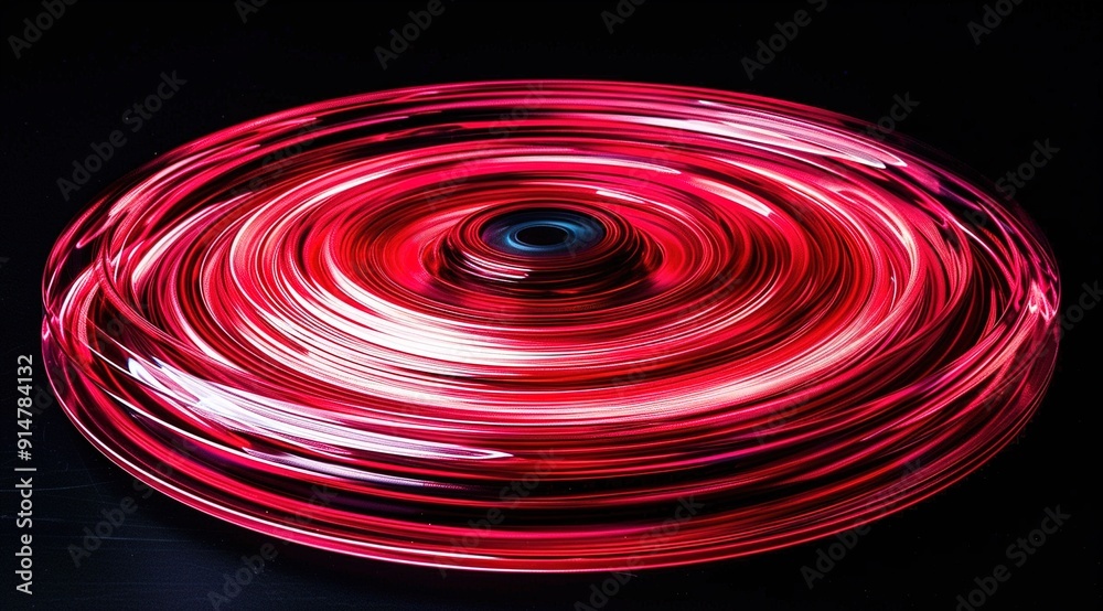 Sticker abstract red spiral