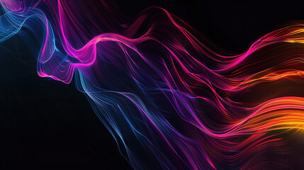 Obraz premium The gradient of vibrant colors wire on a white background. Abstract purple pink and blue pattern background