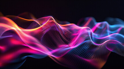 Fototapeta premium The gradient of vibrant colors wire on a white background. Abstract purple pink and blue pattern background