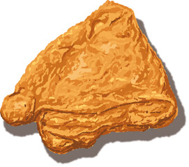 Fried Chicken Digital Illustration Vector Clipart