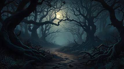 spooky halloween background with bats