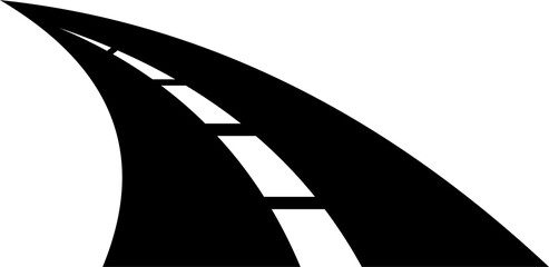Vector black car road icons. Highway symbol. Road signs, Vector drawn highway icon symbol vector logo element. Map, navigation, direction and travel. Abstract concept graphic element.