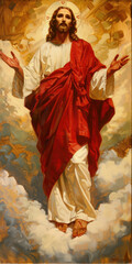 Fototapeta premium Ascension of Jesus Christ. AI generative.