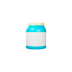 3d illustration mockup of milk can, milk bottle, jar