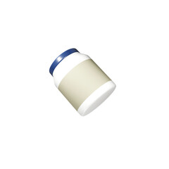 3d illustration mockup of milk can, milk bottle, jar