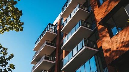 Obraz premium Residential and commercial Apartment building in inner Melbourne suburb VIC Sydney NSW Australia : Generative AI