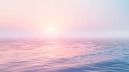 Obraz premium Tranquil Pink and Blue Sunset Over Calm Water