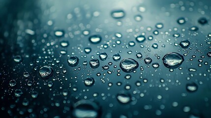 Water Droplets on a Dark Surface