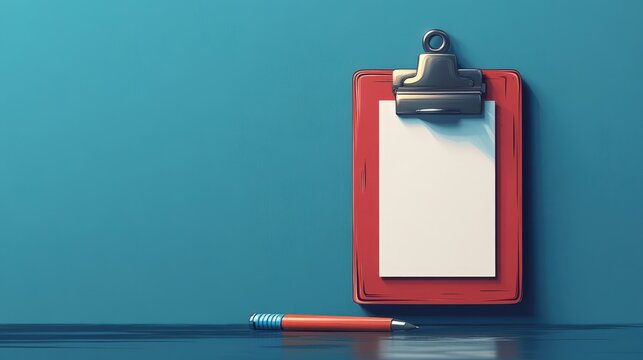 Concept minimalist clipboard icon for insurance policy plan, isolate background, medium shot, clean and bright. space for text