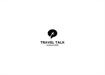 Travel Talk Logo Illustration Design