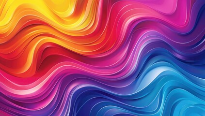 Obraz premium Abstract Vibrant Wavy Pattern