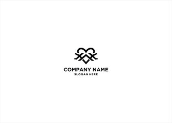 Obraz premium love plane vector logo design