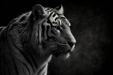Obraz premium Black and white jaguar in nature