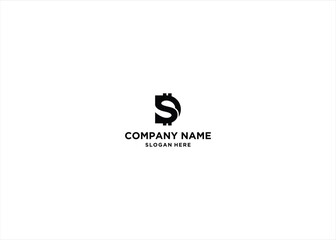 logo letter D money black simple