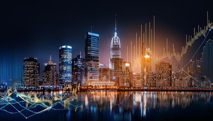 country skyline at night