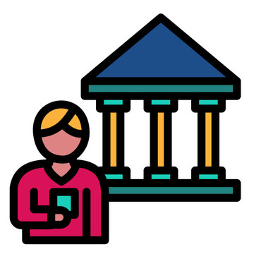 person bank building icon clip art preview
