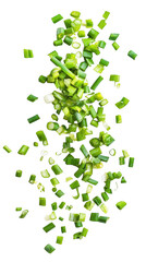 Falling Chopped Green Onions