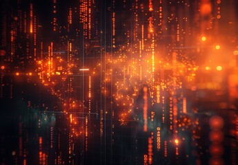 Fototapeta premium Global Network Data Visualization