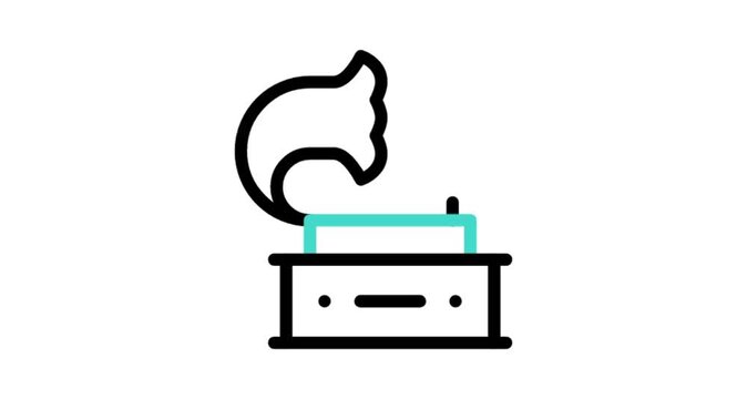 illustration of a gramophone