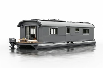 Stylish houseboat with contemporary amenities and a spacious layout providing luxurious comfort on serene waters