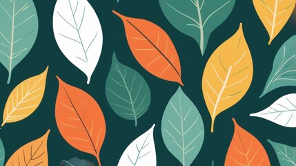 simple flat leaves background