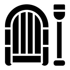 Rafting boat icon representing an adventurous aquatic sport.