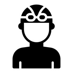 Icon of a male swimmer, representing aquatic sports and swimming.