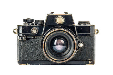 old photo camera isolated on a white background