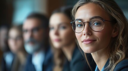 Fototapeta premium Diverse Team Of White-Collar Professionals Discussing Work Over A Meeting
