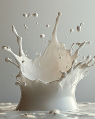 White milk splash motion on background