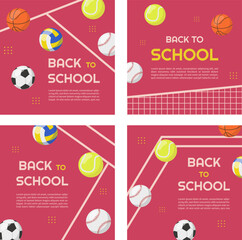 sporty social media template set for promotion
