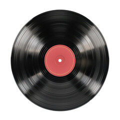 Obraz premium A black record with a red circle in the middle