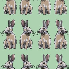 pattern with rabbits