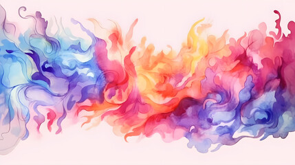 Obraz premium Scroll Fantasy Watercolor Style