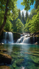 Fototapeta premium waterfall in the forest