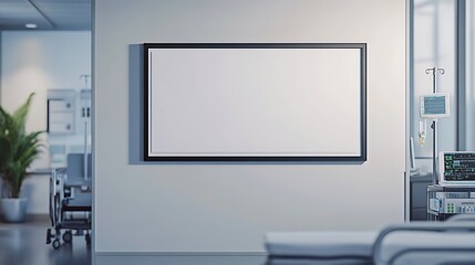 Blank Frame in a Modern Hospital Room