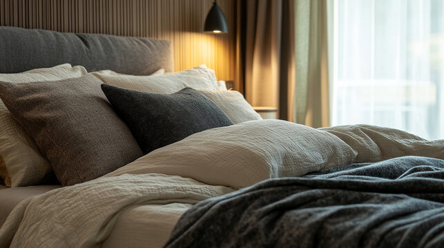 Making sure the bed is inviting and comfortable.