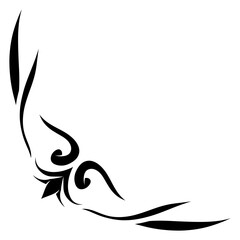 Obraz premium abstract swirl element frame border corner